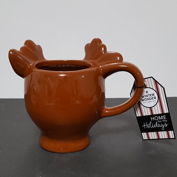 NEW RARE Winter Wonder Lane Figural Reindeer Mug - Picture 3 of 7